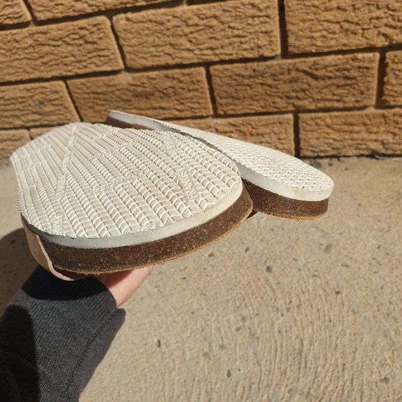 Frankie4 8 Maria Minimalist Comfy Slides Leather shiny Flats Shoes In Rose gold - Picture 7 of 13